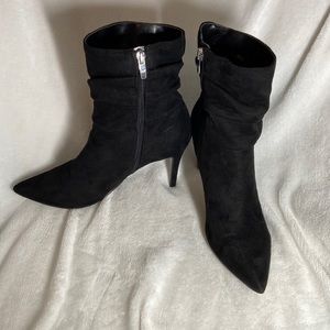 suede black booties